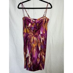 Bisou Bisou Michele Bohbot Dress Spaghetti Strap Size 10 Pink M17